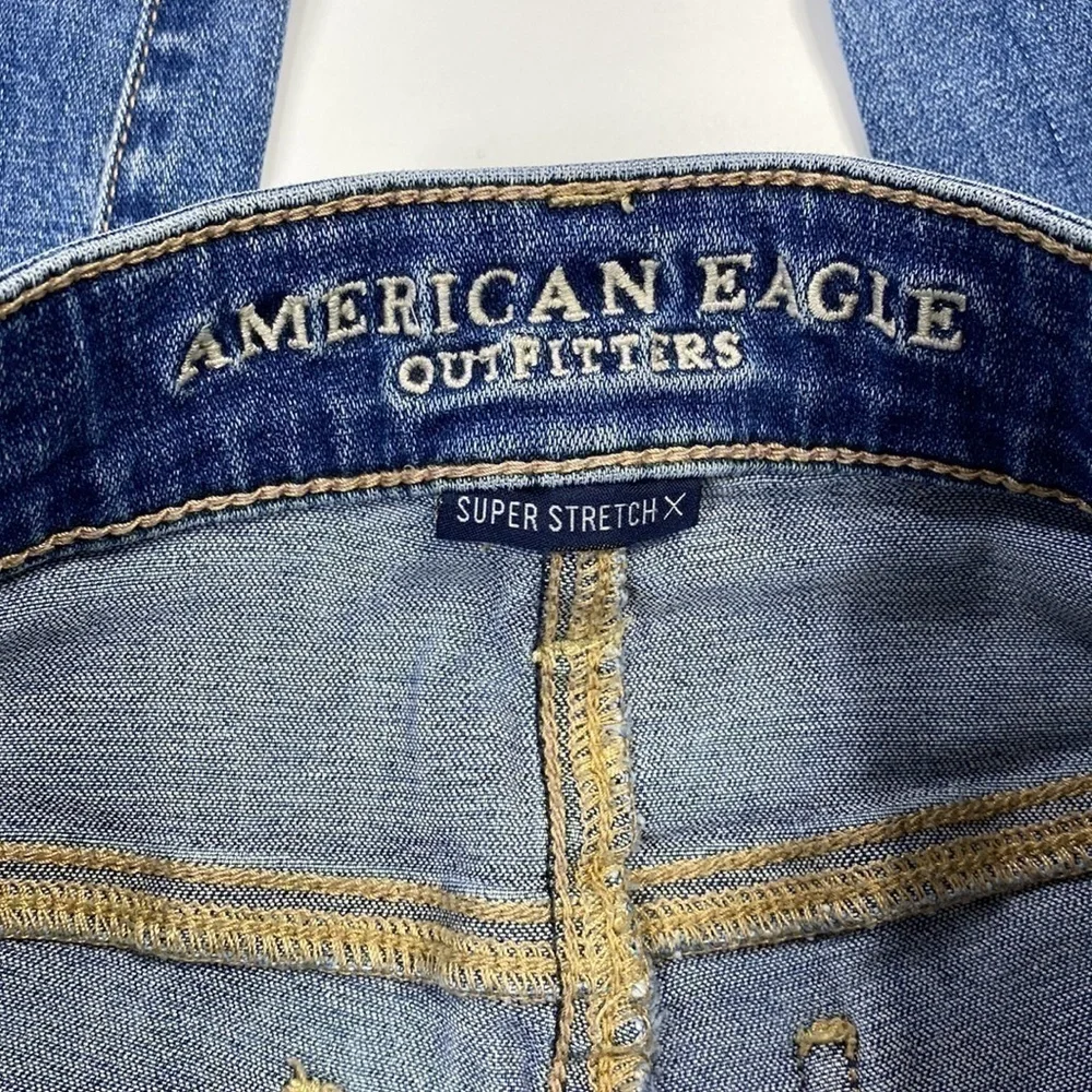 American Eagle Super Stretch X Hi-Rise Jegging Distressed Size 4